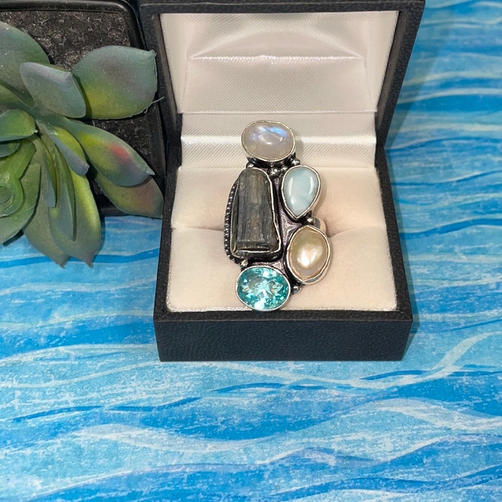 Multi Gem Ring - image 2